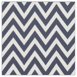 Navy Blue Modern Chevron Stripes Fabric