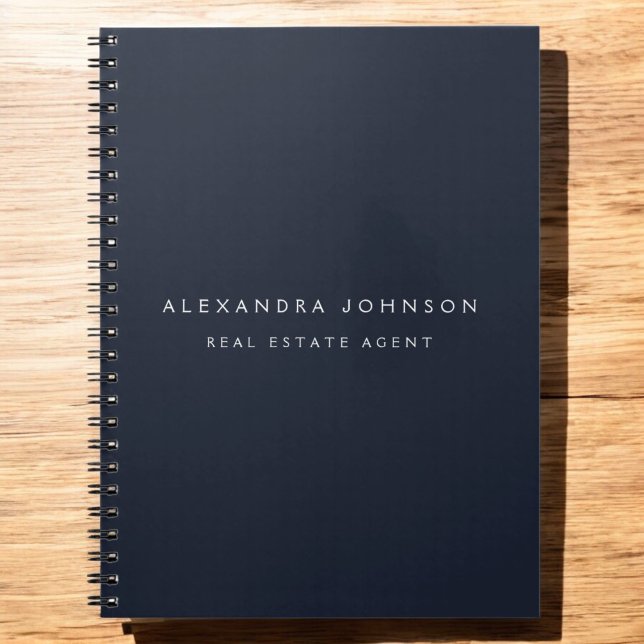 Navy Blue Modern Elegant Professional Classy Notebook (Creator Uploaded)