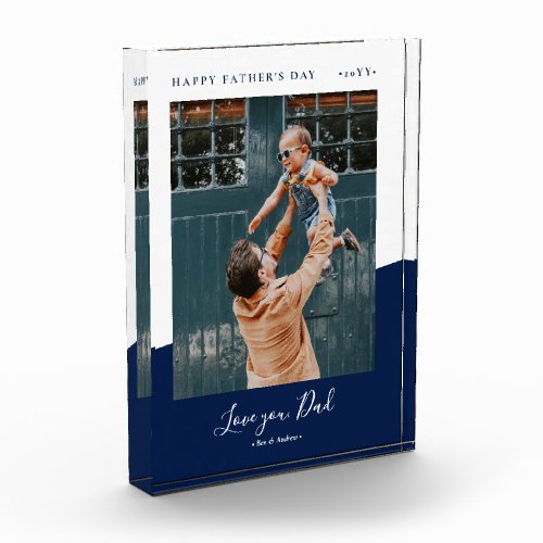 Navy Blue  Modern Fathers day gift Photo