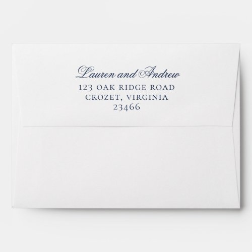 Navy Blue Modern Minimalist Envelope