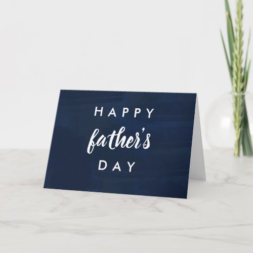 Navy Blue Modern Personalized Fathers Day Card