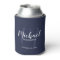Navy Blue Modern Script Personalized Groomsmen