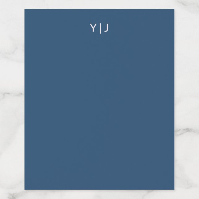 Navy Blue Monogram Envelope Liner (Design)