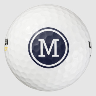 Navy Blue Monogram Personalized Golf Balls