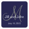 Navy Blue Monogram Wedding Bride Groom Date Seal