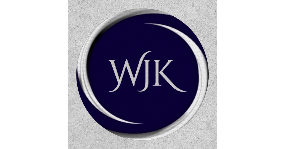 Navy Blue Monogrammed Patch | Zazzle