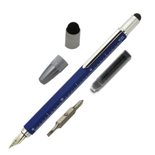 Navy Blue Monteverde Multi Function Fountain Pen (Components)