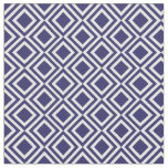 Navy Blue Moroccan Diamond Geometric Pattern Fabric