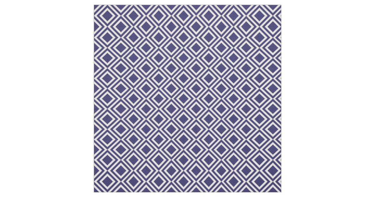 Navy Blue Moroccan Diamond Geometric Pattern Fabric Zazzle 1976