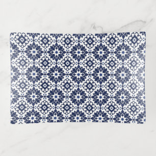 Navy Blue Moroccan Tile Trinket Tray