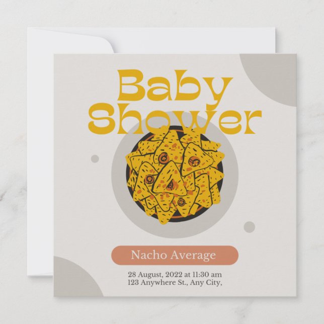 Navy Blue Nacho Average Bridal Shower  Invitation (Front)