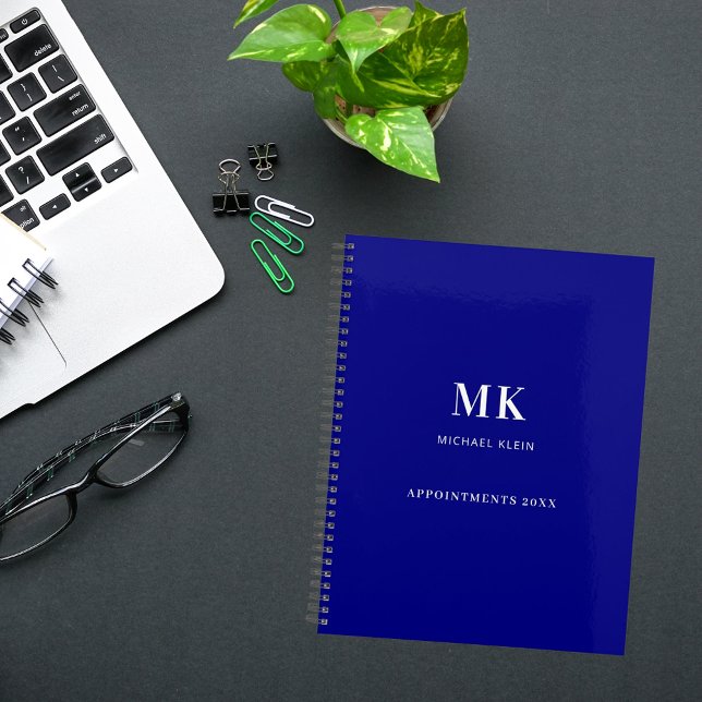 Navy blue name monogram 2026 planner (Creator Uploaded)