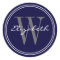 Navy Blue Name Monogram Envelope Seals