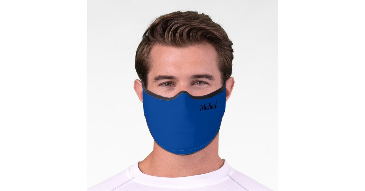 Accessories, Unisex Monogram Blue Face Masks