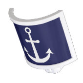 Navy Blue Nautical Anchor Night Light (Angled)