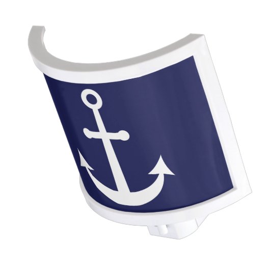 Navy Blue Nautical Anchor Night Light (Angled)