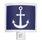 Navy Blue Nautical Anchor Night Light (Front)