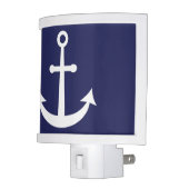 Navy Blue Nautical Anchor Night Light (Left)