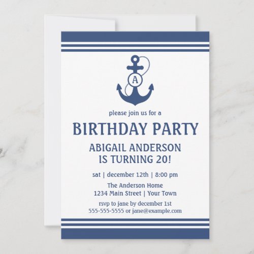 Nautical Birthday Invitations