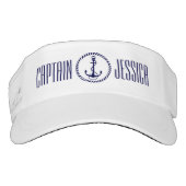 Navy Blue Nautical Boat Anchor & Blue Wreath Visor (Front)