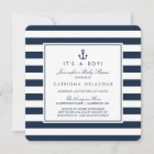 Navy Blue Nautical It's a Boy Baby Shower