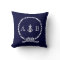 Navy Blue Nautical Rope and Anchor Monogram