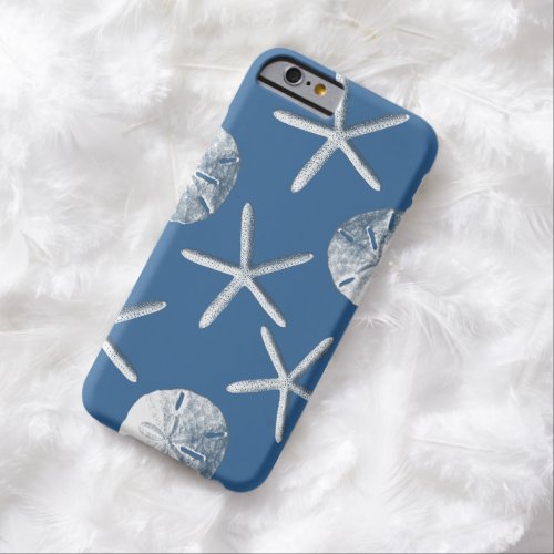 Navy Blue Nautical Seashells iPhone 6 case