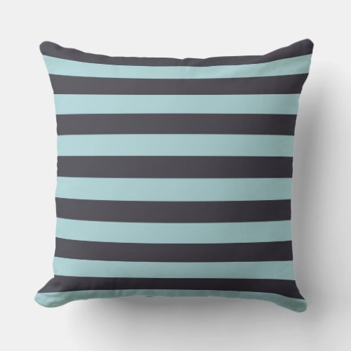Navy Blue Nautical Stripes  Mix and Match Outdoor Pillow