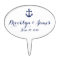 Navy Blue Nautical Wedding Cake Toppers