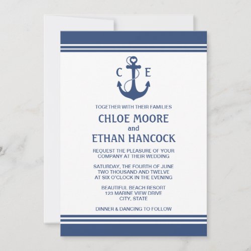 Nautical Wedding Custom Announcement