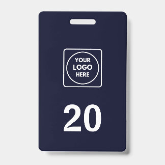 Navy Blue Number | Custom Hospitality Logo Design Badge