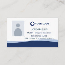 Navy Blue Nurse Healthcare Logo Photo