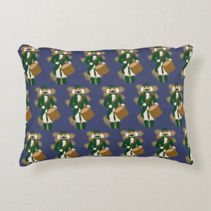 Navy Blue Nutcracker Christmas Accent Pillow