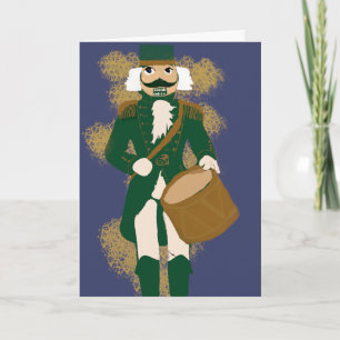 Navy Blue Nutcracker Christmas Card