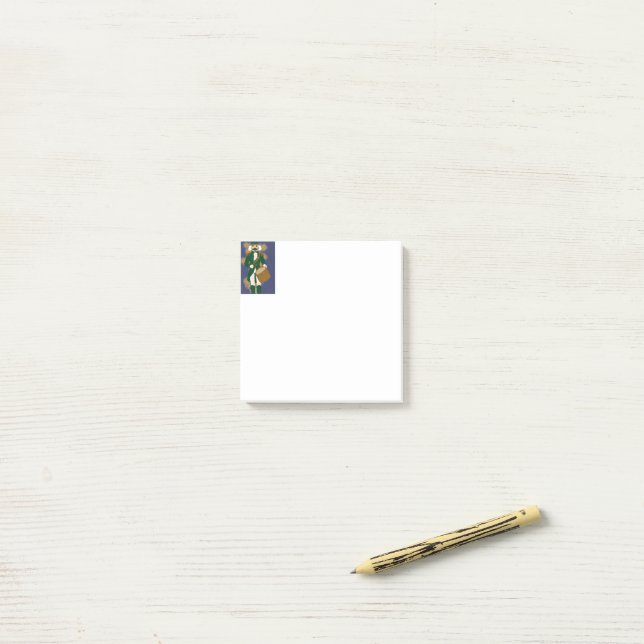 Navy Blue Nutcracker Christmas Post-it Notes (On Desk)