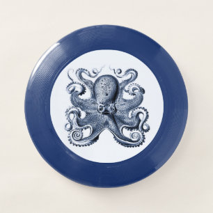 Navy Blue Octopus illustration by Ernst Haeckel Wham-O Frisbee
