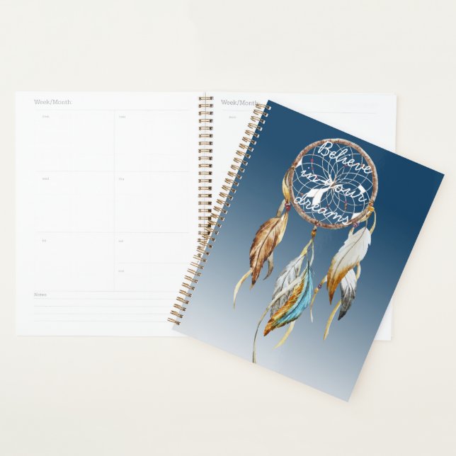 Navy Blue Ombre Dream catcher  Planner (Display)