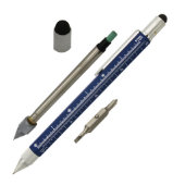 Navy Blue One Touch Lead Pencil w/Stylus (Components)