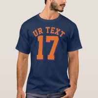 Navy Blue & Orange Adults | Sports Jersey Design