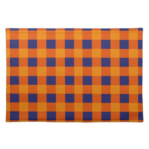 Navy Blue Orange Rot Cloth Placemat