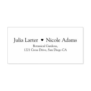 Navy Blue Orange Spring Tulip Flowers Wedding Self-inking Stamp