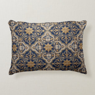 ✨ Navy Blue Ornate Vintage Luxury Style ✨ Accent Pillow
