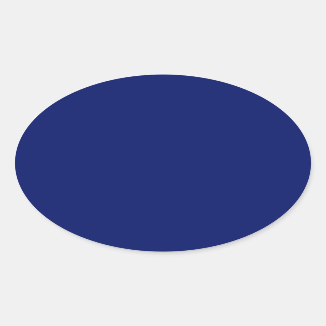 Navy Blue Oval Sticker Zazzle