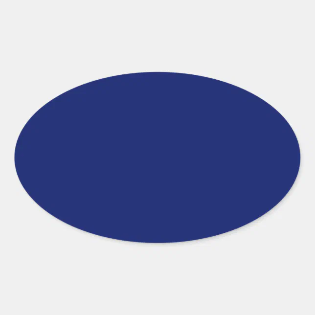 Navy Blue Oval Sticker | Zazzle