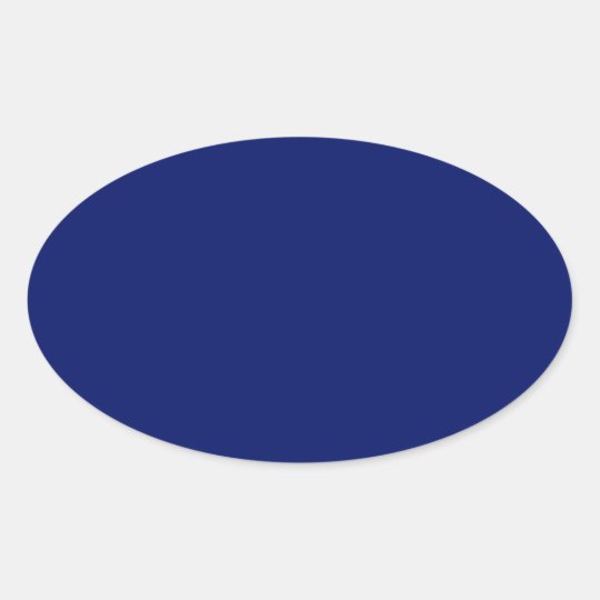 Navy Blue Oval Sticker | Zazzle.com