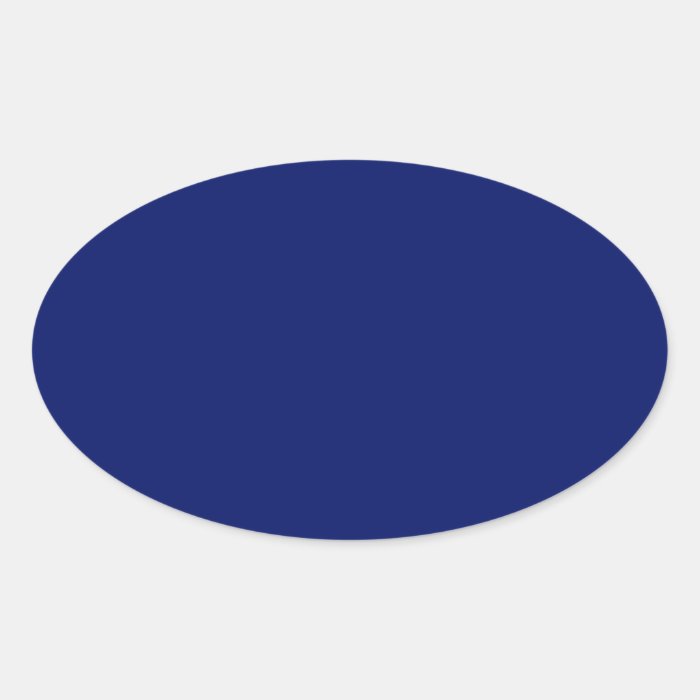 Navy Blue Oval Sticker | Zazzle