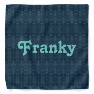 Navy Blue Patterned Bandana