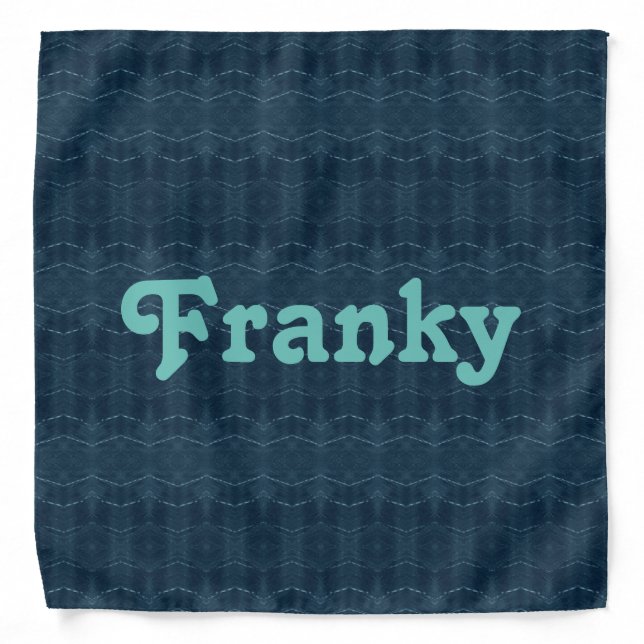 Navy Blue Patterned Bandana (Front)