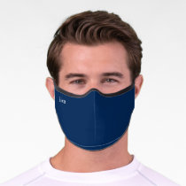 Navy Blue Personalize Name Wear Glasses Adjustable Premium Face Mask
