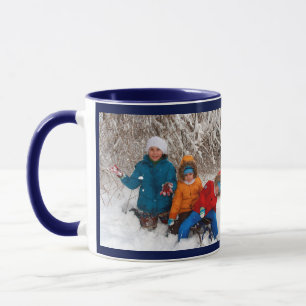 Navy Blue Personalize Photo Template Gift Coffee M Mug